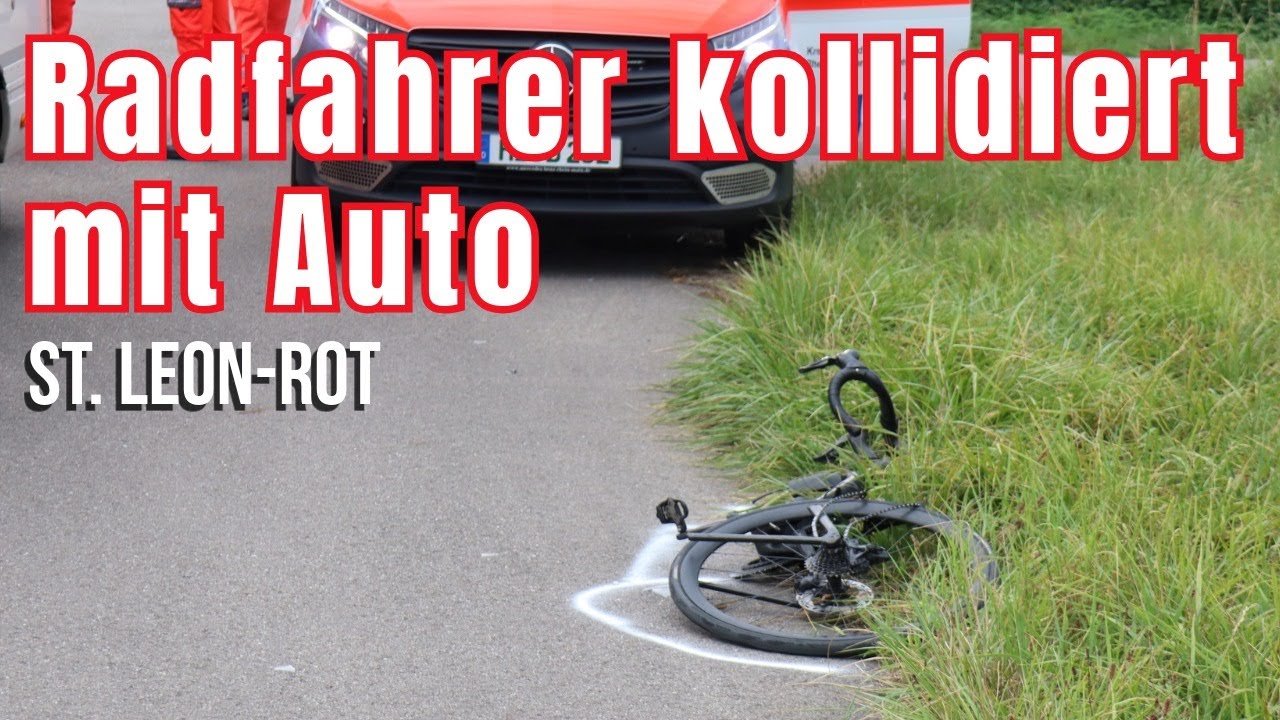 Rettungshubschrauber nach Unfall mit Radfahrer bei St. Leon-Rot im Einsatz