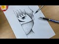 Easy anime drawinghow to draw boruto uzumaki half face step by step easy drawing for beginners