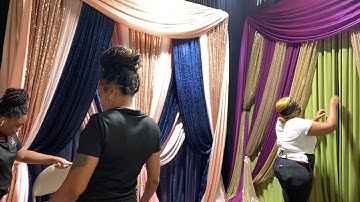 BTS of a Private Draping Masterclass | Learn how to design Backdrops