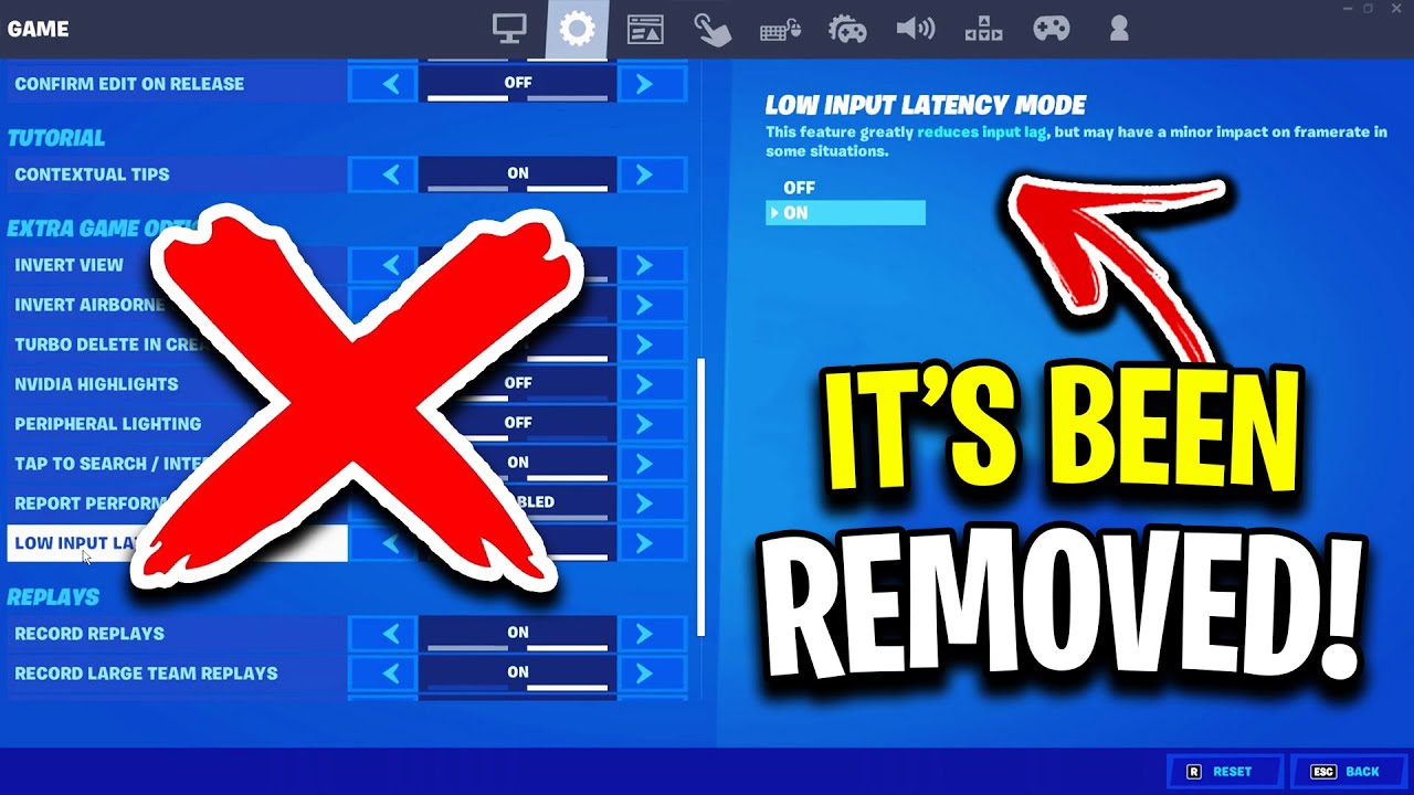 Why Fortnite Removed This Popular Setting! (Low Input Latency Mode) -  Youtube