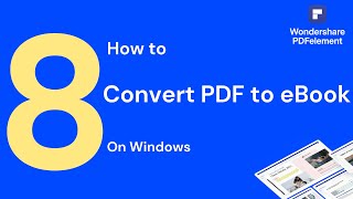 How to Convert PDF to eBook on Windows | PDFelement 8