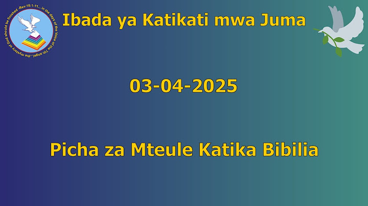 2025-04-03 || Picha za Mteule Katika Biblia