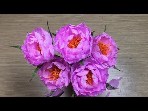 how-to-make-paper-peony-from-crepe-paper---craft-ideas