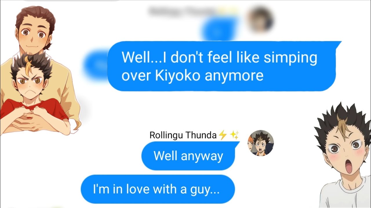 Nishinoya in love with a guy? || Asanoya Fluff & Angst Part 1 || Haikyuu texts