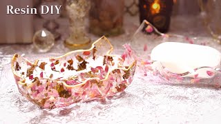 Epoxy resin＊レジン＊エポキシ樹脂（2液性レジン液）＊作り方＊DIY＊せっけん置きを手作り＊レジンを曲げる＊