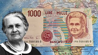 #49 Мария Монтессори на банкноте 1000 лир Италии 1990 года 🇮🇹