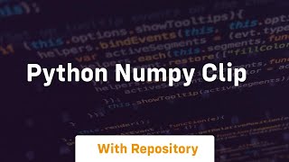 python numpy clip