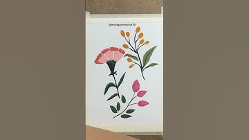 #121 Draw flower in gouache