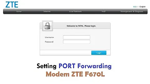 Setting Port Forwarding Modem Indihome ZTE F670L