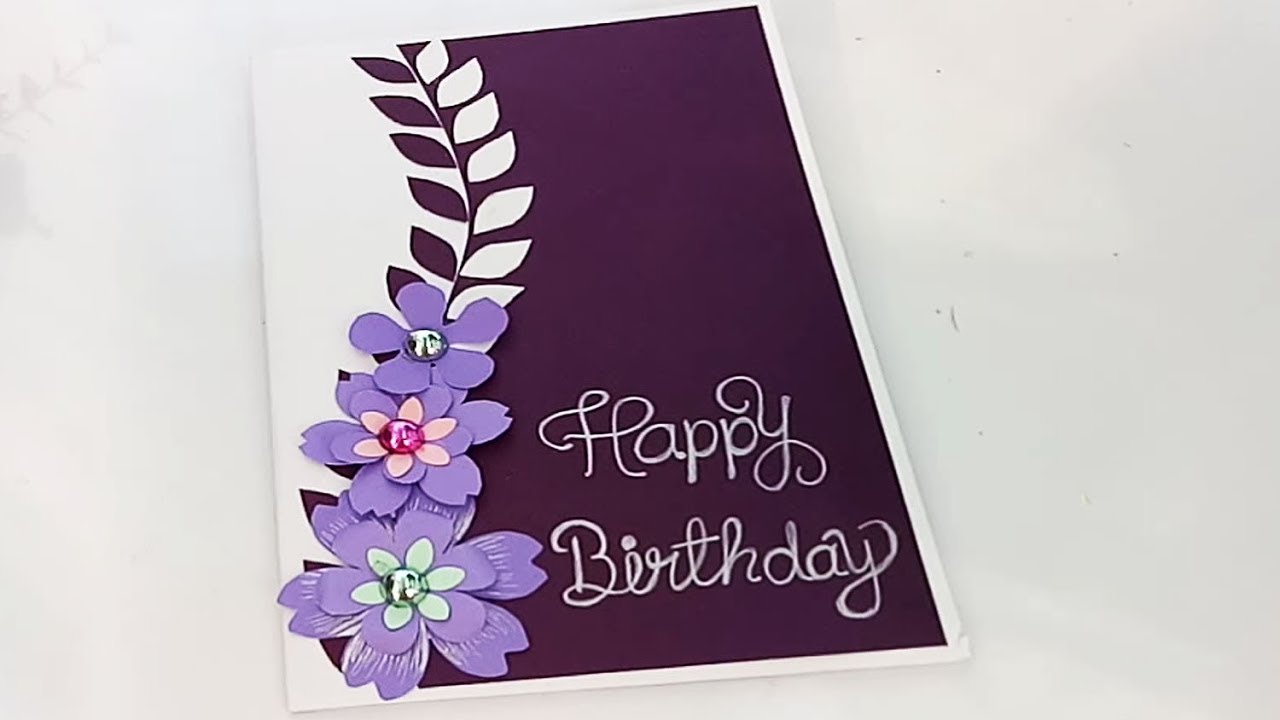 Beautiful Handmade Birthday card//Birthday card idea ...