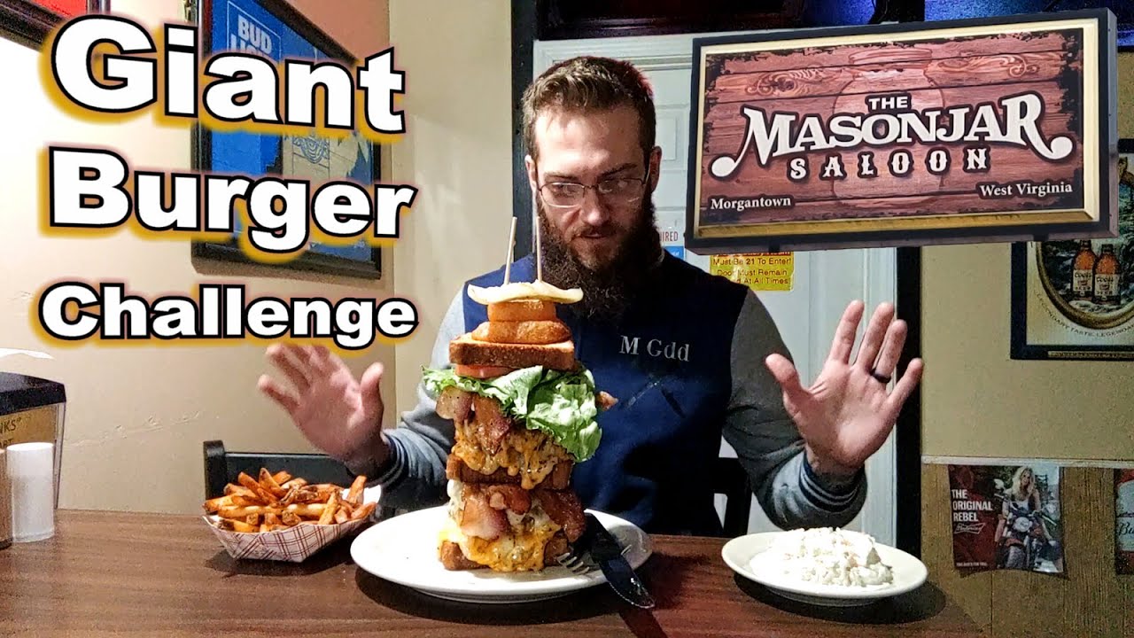 Mason Jar Saloon's Giant Burger Challenge