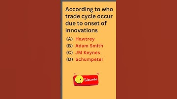 According to who trade cycle occur due to onset of innovations #shorts #mcqs #economics #short