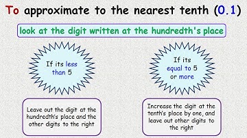 How to approximate decimals to the nearest Tenth (0.1)
