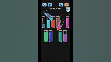 Water Color Sort Level 5851 Gameplay Solution