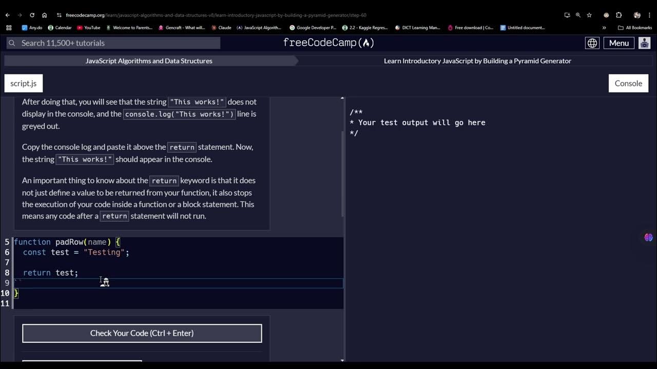 Building a Pyramid Generator Javascript 60 - YouTube
