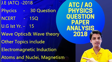 AAI ATC / AO PHYSICS QUESTION PAPER 2018 ANALYSIS