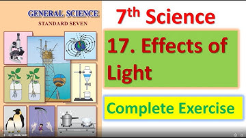 Exercise 17 Effects of light class 7 science । Question answer class 7 effects of light