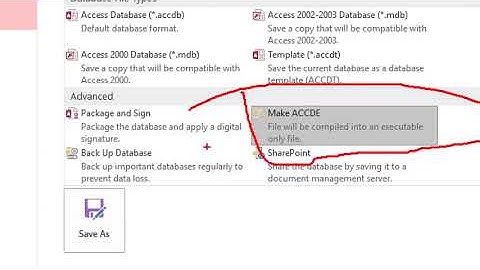 Convert accdb to accde Access  Secure your database