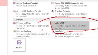 Convert accdb to accde Access  Secure your database