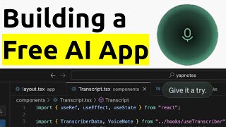 Watch Me Build A Free AI Voice Notes App - Episode 1