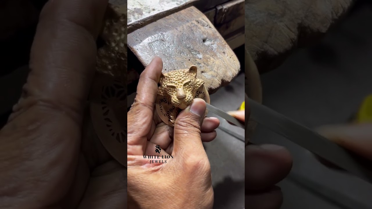 White Lion Jewels 14k Gold Panther Brooch & Pendant - Unique Jewelry Piece