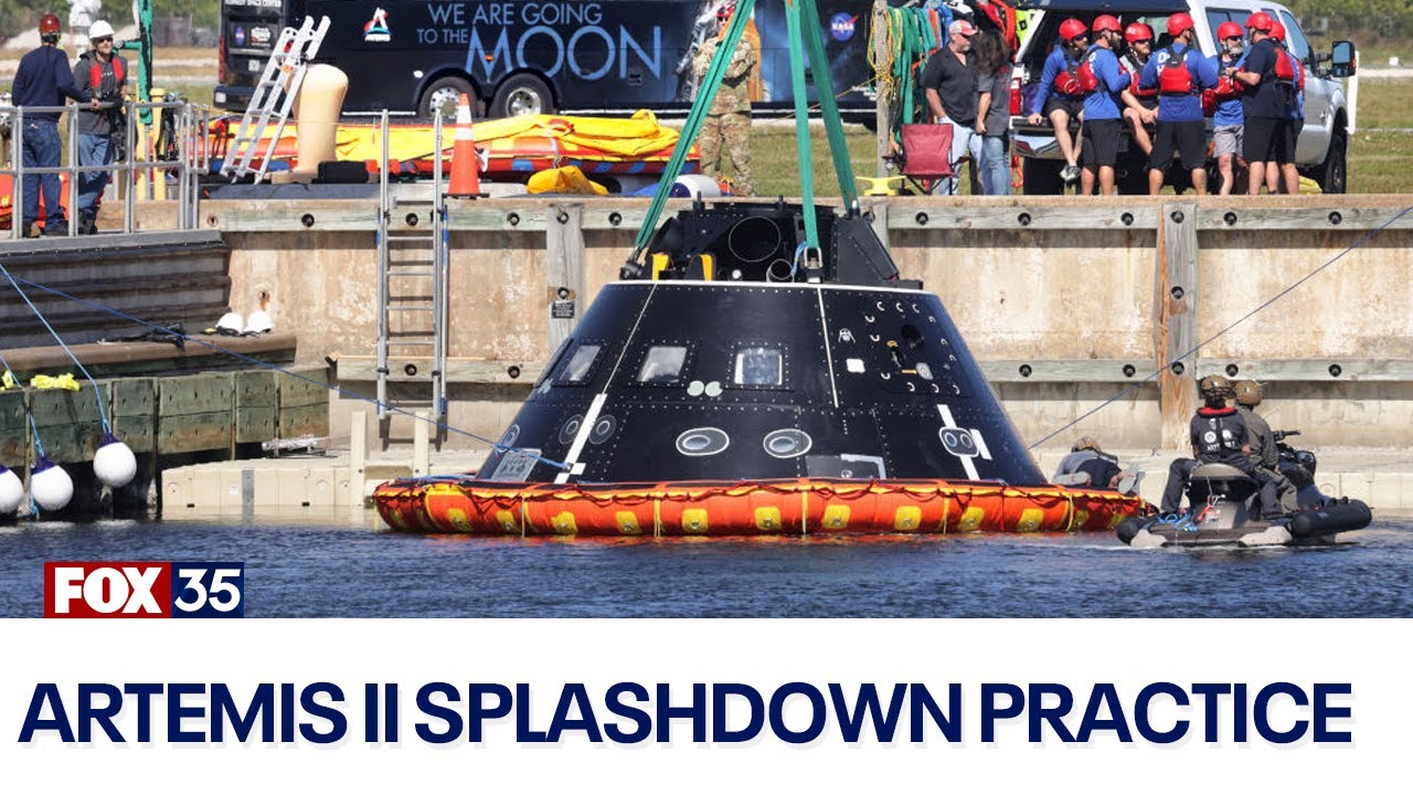 NASA practices Artemis II splashdown recovery mission - YouTube
