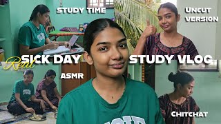 A Realistic Sick-Day Study Vlog Raw & Uncut Asmr Vlog Chitchat