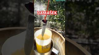 Damaškový zavírací nůž – leptání, titan a finální ostření