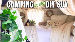 HOT☀️ SOLO GETAWAY in my COZY DIY CAMPER 🌳 ASMR No-talking, Birds, Insects
