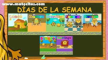 www.matecitos.com: 1º Primaria: Los días de la Semana
