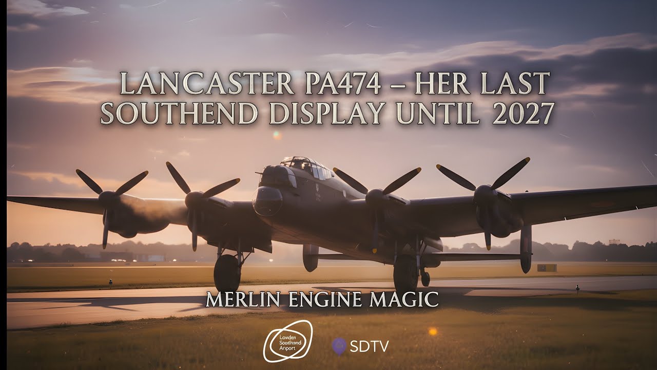 Lancaster PA474 – Her Last Southend Display Until 2027 | Merlin Engine Magic