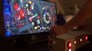 DIY Virtual Pinball Controller - first games, Visual Pinball with playfield and backbox monitor