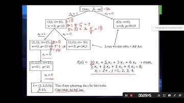 Thuật toán nhánh cận giải bài toán cái túi
