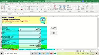 Qual2K Software First Sheet Inputs