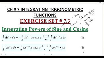 Calculus Ex # 7.3 Questions # 5-7 Integrating Trigonometric Functions: Howard Anton 10th Edition