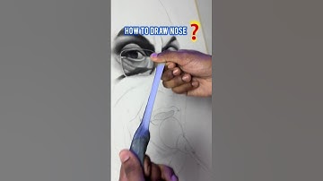 How to draw nose? | Commission work on A1 size | Part - 2 #howtodraw #nose #drawing