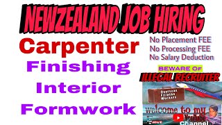 carpenter job hiring boundt to Newzealand