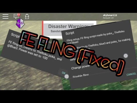 Mobile Android Roblox Exploit Hacks Fe Fling Fixed Youtube