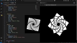 Information How to design Twisting Squares with HTML & CSS🎨 News