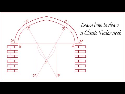 Easy Method to Draw a Classic Tudor Arch (Three Division Parts) - YouTube
