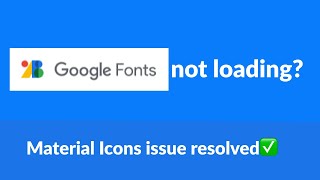 How to Use Google's Material Icons on Your Websites[ ✅ Solved: Material icons not loading]