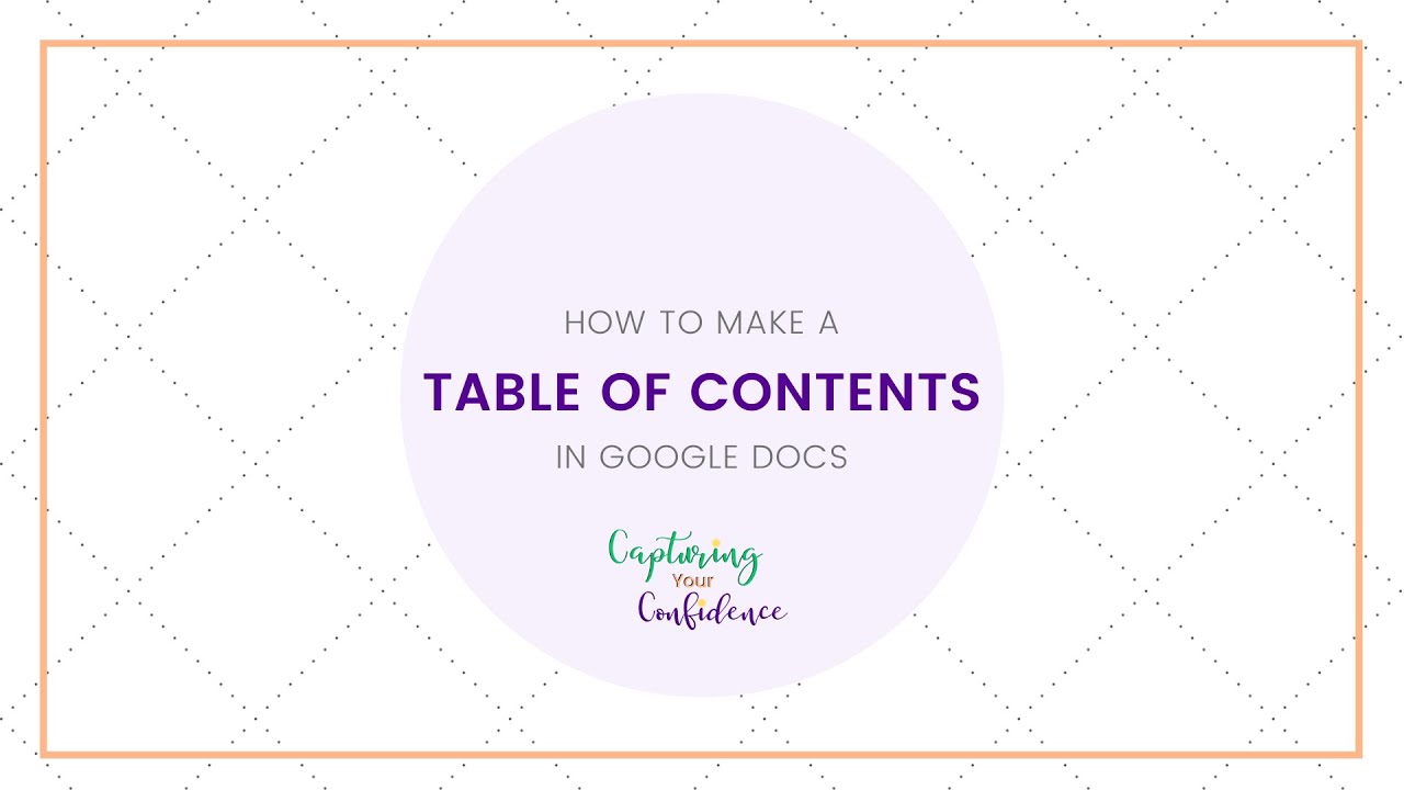 How to Make a Table of Contents in Google Docs - YouTube
