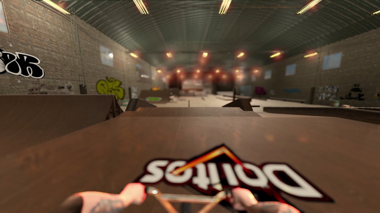 Realistic fpv on bmx pipe streets