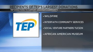TEP announced their contribution to 65 different noon-profit organizations