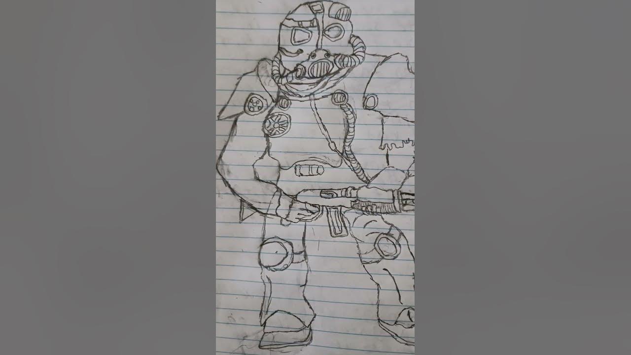 Fallout Brotherhood Of Steel sketch #fallout #sketch #youtube #shorts #short #drawing #art #fyp