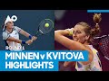 Greet Minnen vs Petra Kvitova match highlights (1R) | Australian Open 2021