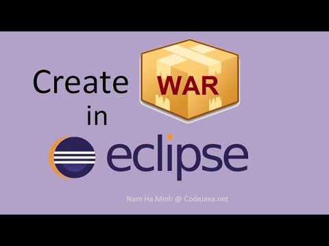 How to Create WAR file in Eclipse for Java Web and Maven projects