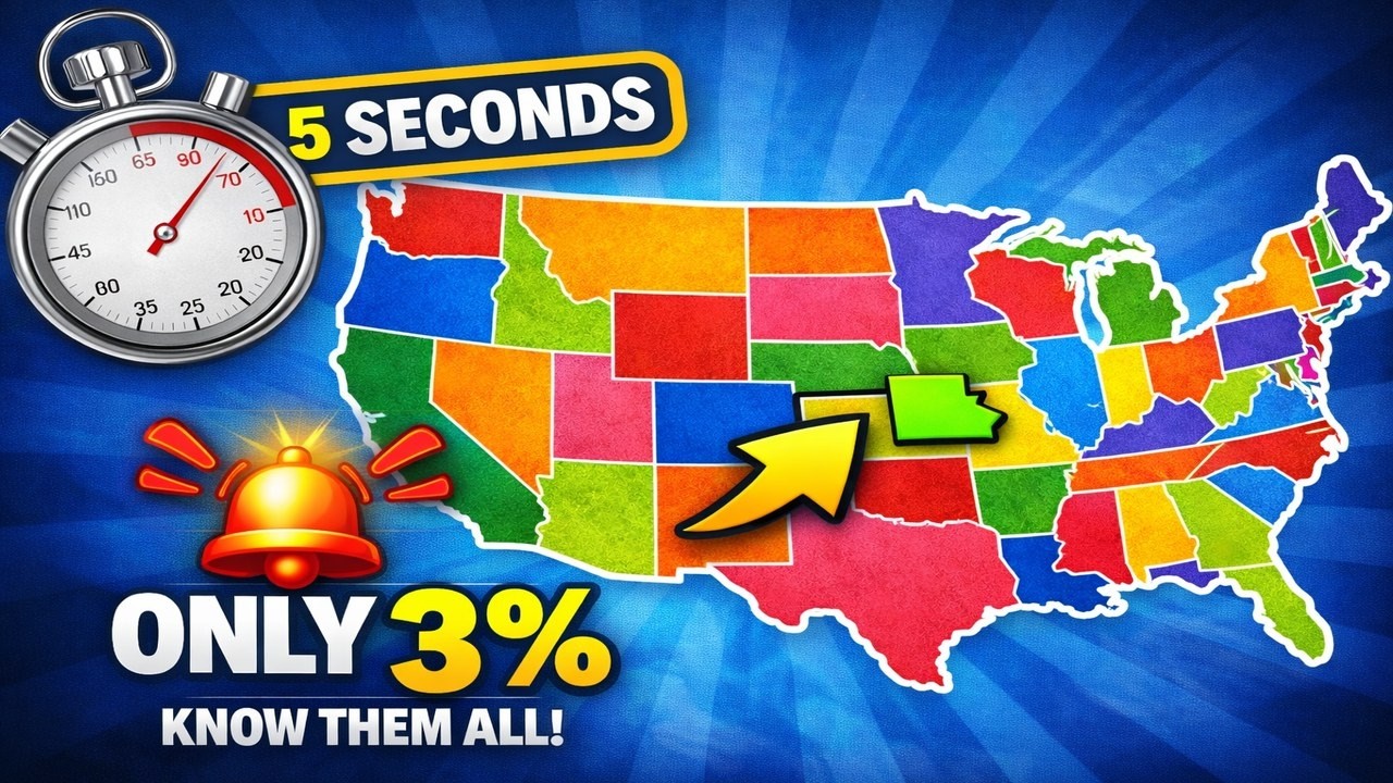Guess the U.S. State by the Map 🇺🇸 | Only 3% Can Get Them All in 5 Seconds