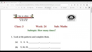 EDMC | class 3|mathematics | maths | week 24 |worksheet| गणित |easy and hindi explanation