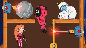 Home Pin Level 573-583 (Save The Girl ) with SQUID GAME guard